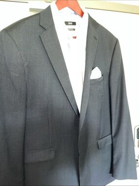 Calvin Klein Men's Black Pinstripe Sport Coat